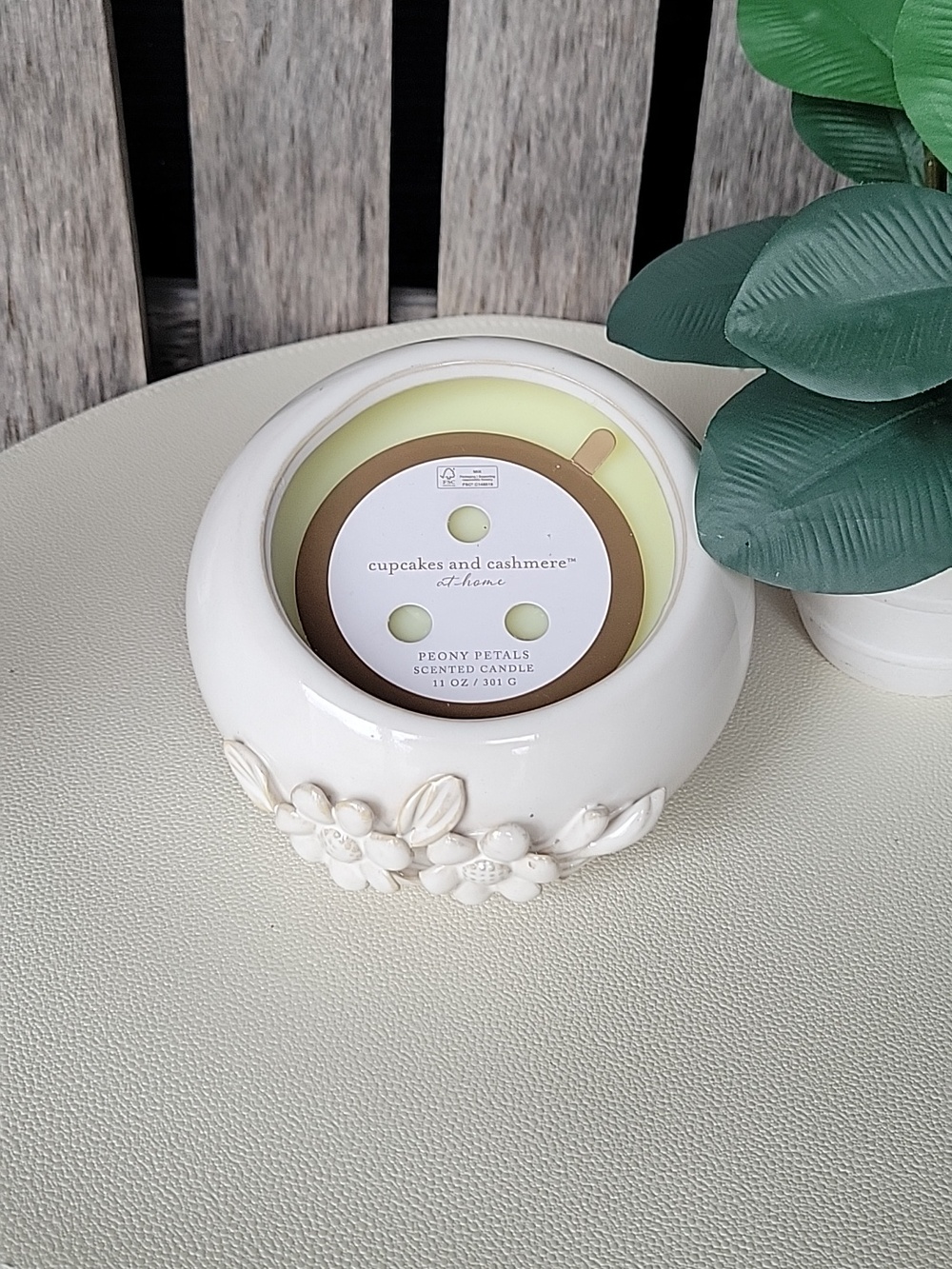 cupcakes & cashmere Peony Petals Scented Candle - White - Picture 7 of 7